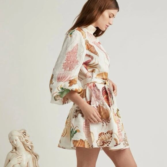 NWT ALÉMAIS Alemais Atlantis Smock Mini Dress Size AU 8 US 4 - Picture 6 of 16